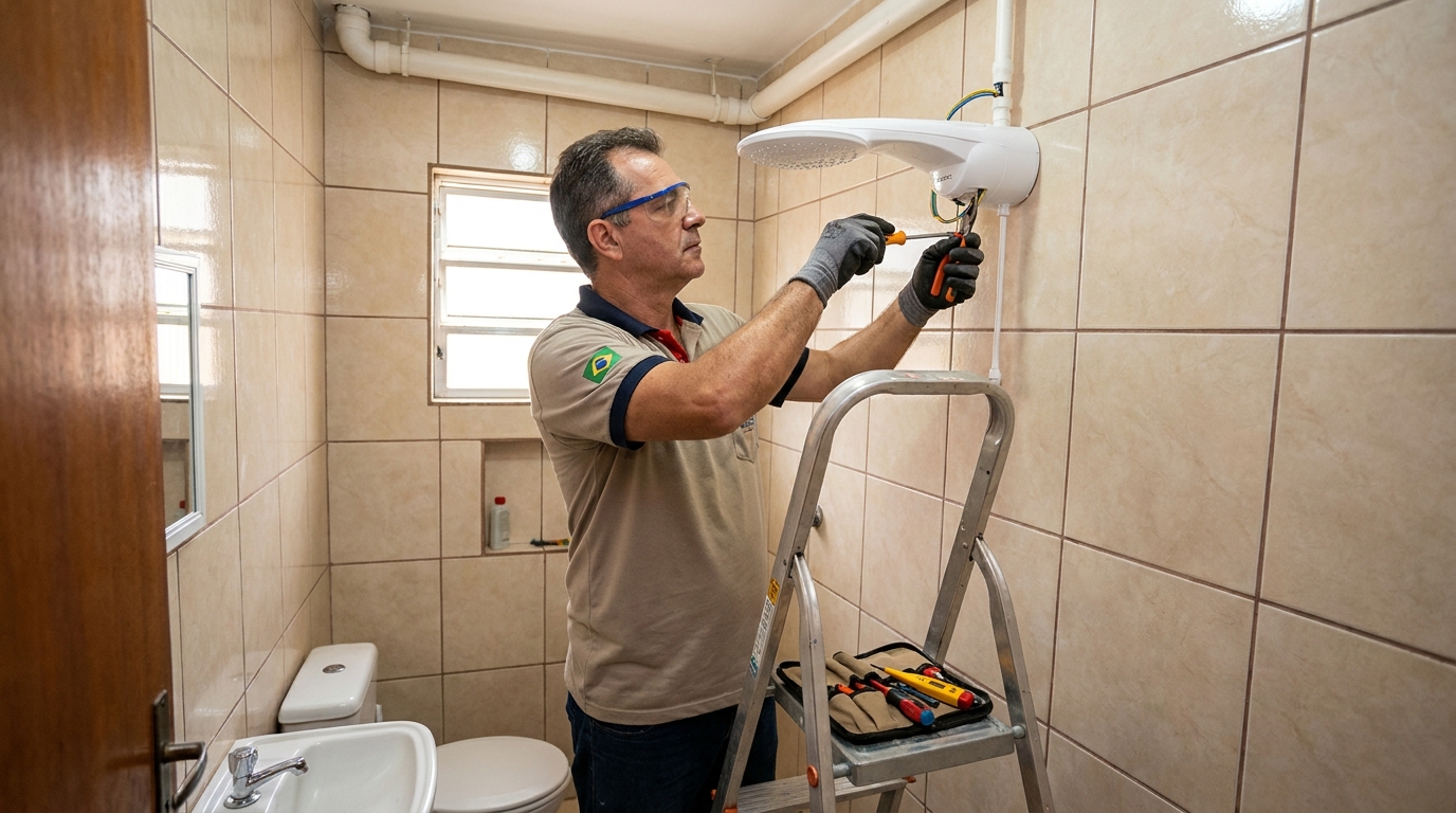 Instalação com pressurizador em Cotia-SP